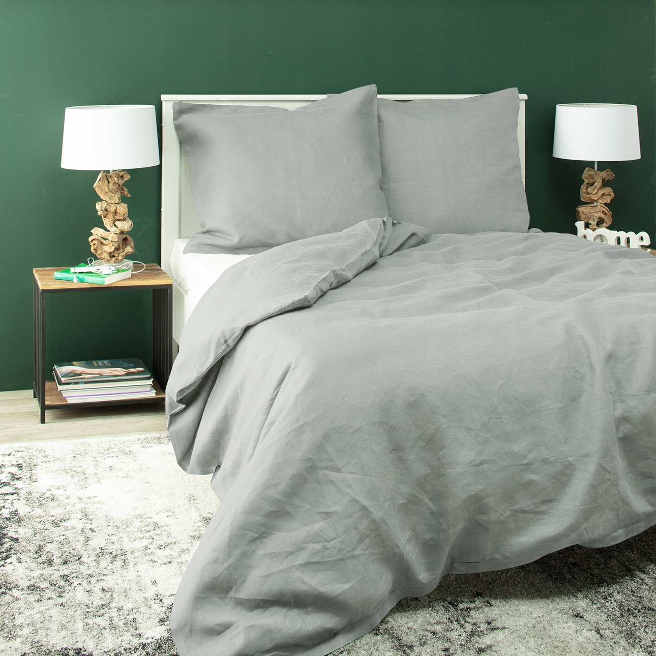 Dekoria Súprava ľanovej posteľnej bielizne Linen 160 x 200 cm