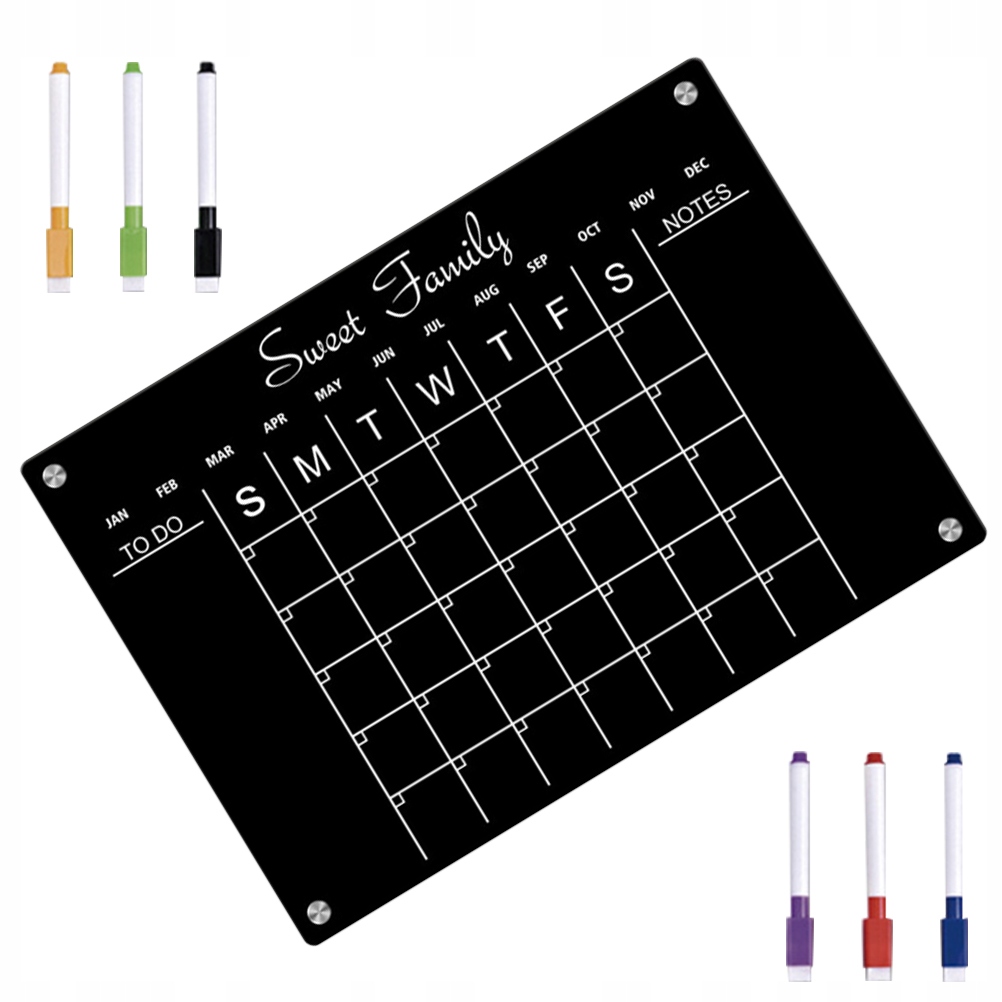 1 zestaw tablic suchościeralnych do planowani
