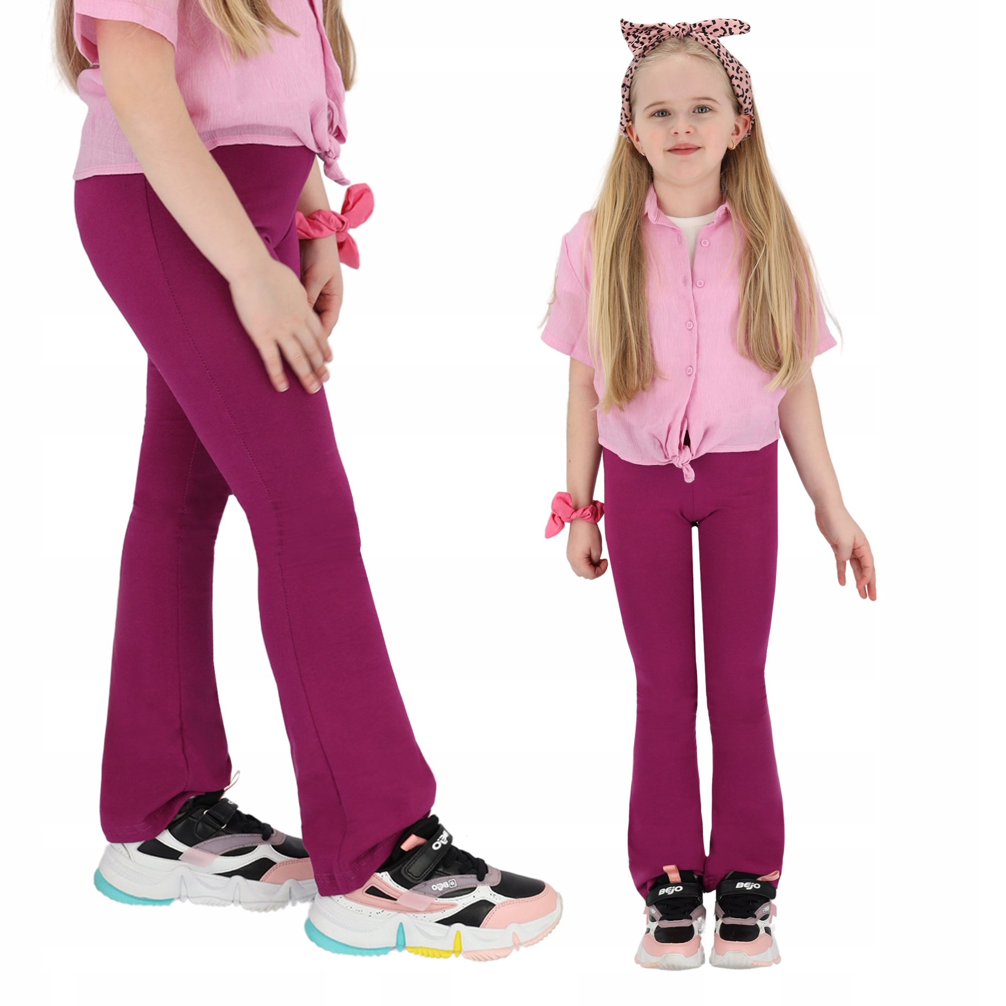 

Spodnie Dzwony Dziewczęce Dresy Bawełniane 140