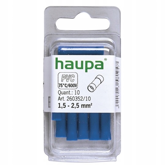 

Haupa Złączka doczołowa izolowana 1,5-2,5 mm Pvc