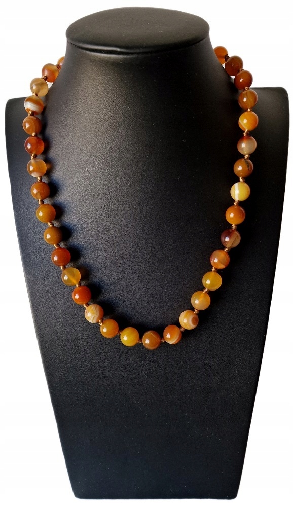 Karneliany Acháty Jantarové Přírodní Náhrdelník Kameny Izidy Vitalita