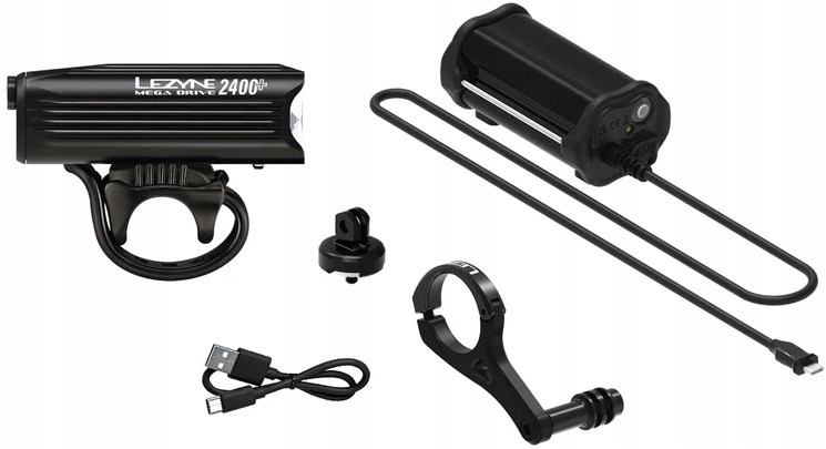 Přední světlo Lezyne Drive 2400+ Loaded Kit Infinite Light Pwr Pack+
