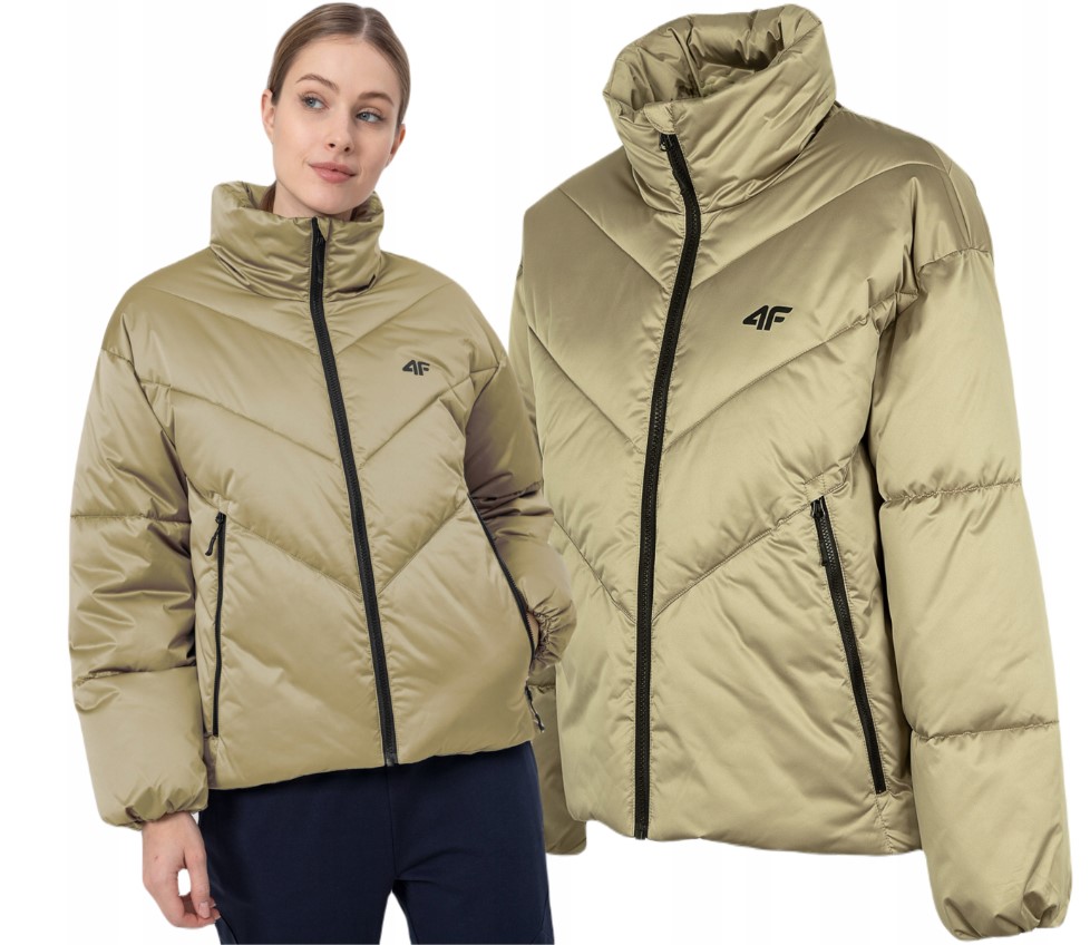 4F Teplá Zimní Bunda Dámská péřová KUDP019 > S