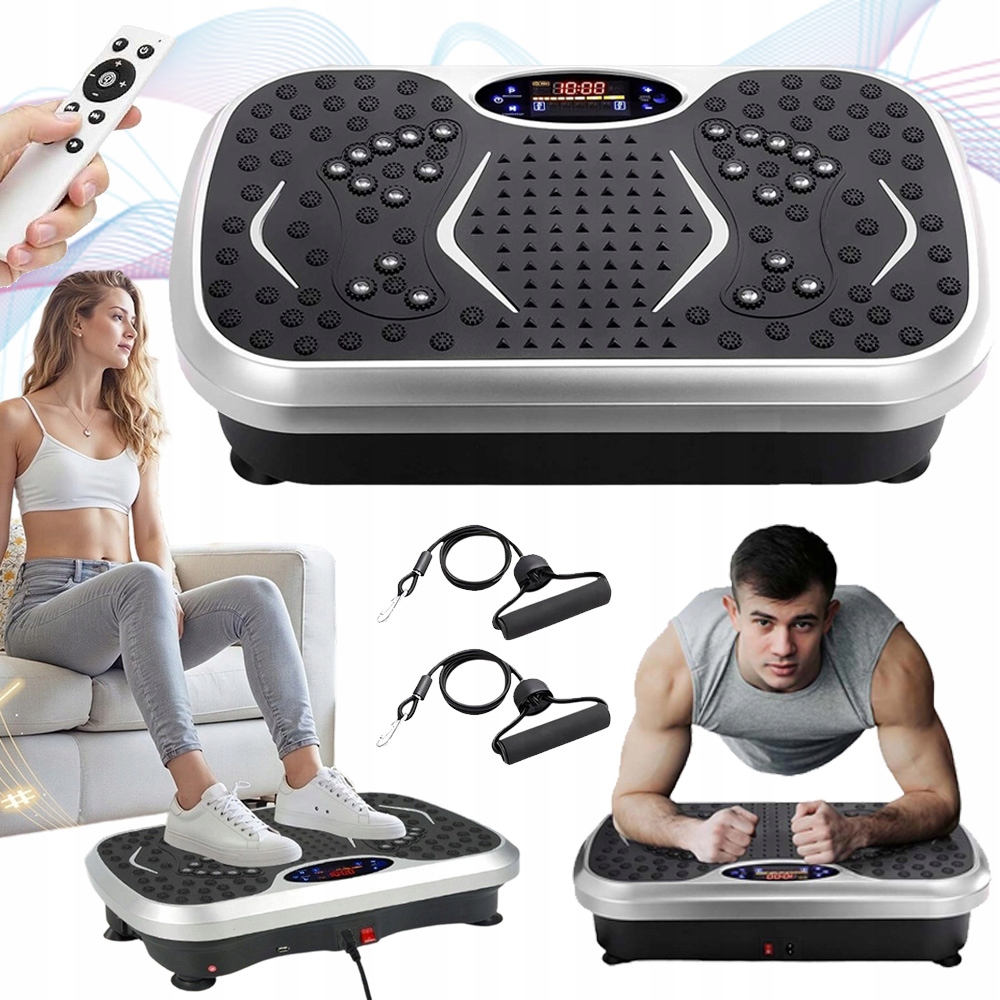 200W Platforma Wibracyjna Do Spalania Tłuszczu 5TRYBÓW Kompaktowa Z Pilotem