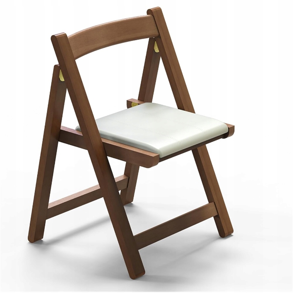 Skládací Dřevěná Židle S Elegantním Zakřiveným Obalem A Polstrováním