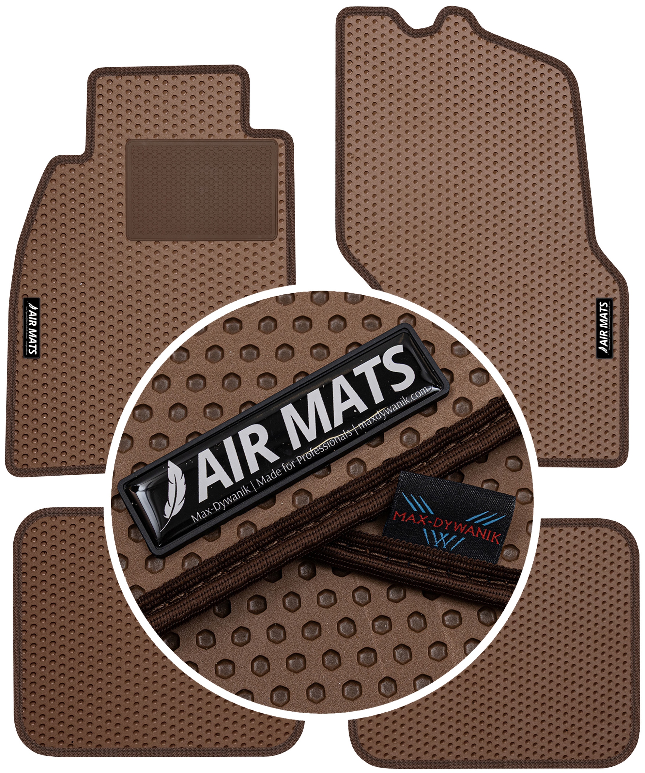 Mitsubishi Carisma 1995-2004 Gumové koberce Air Mats Hnědé