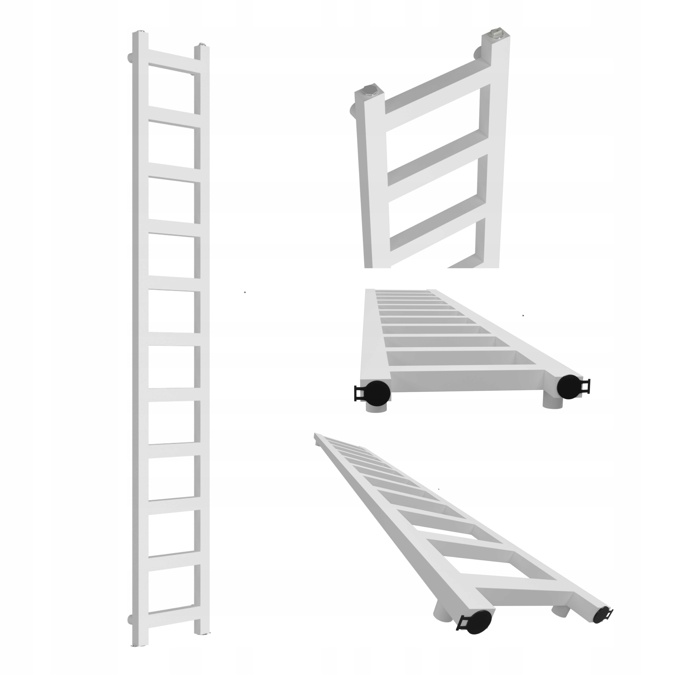 Kúpeľňový radiátor Mini 1210x250 Biely Mat Hladký