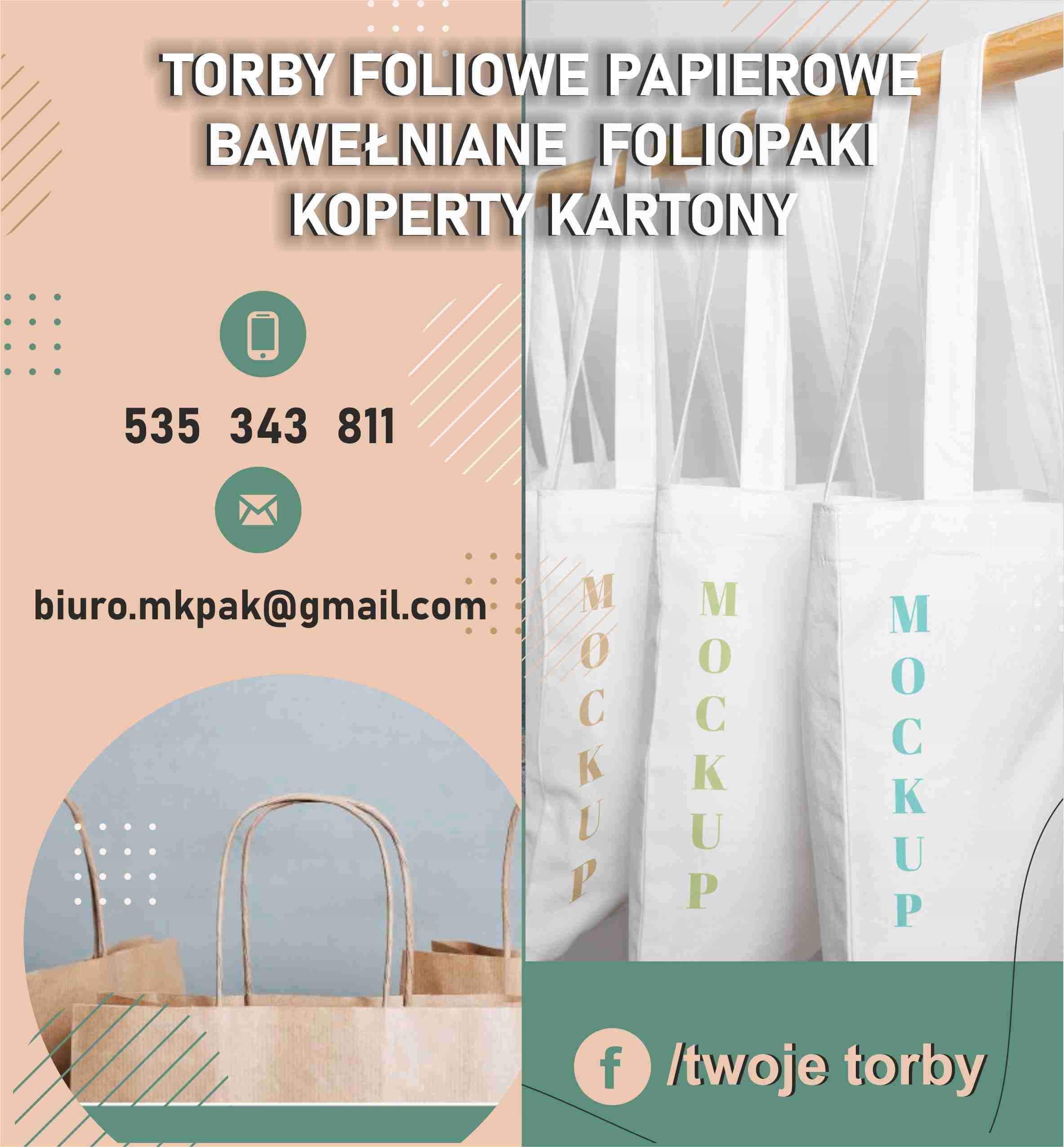 TORBA PAPIEROWA nadruk fullcolor A4 24X10X32 100SZ Marka inna