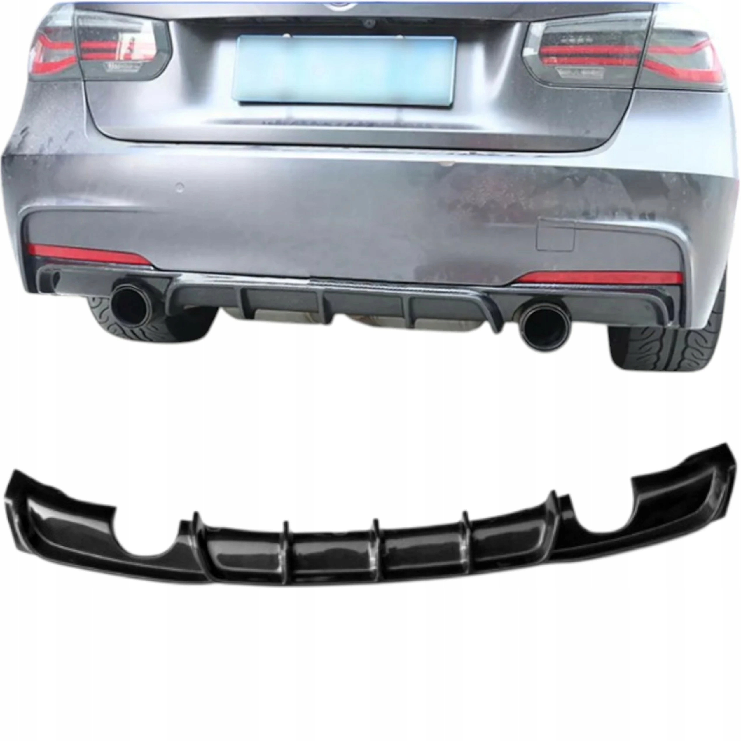 Difuzér Spoiler Nástavec Bmw F30 F31 Cylindry Jednoduchý Výfuk duet
