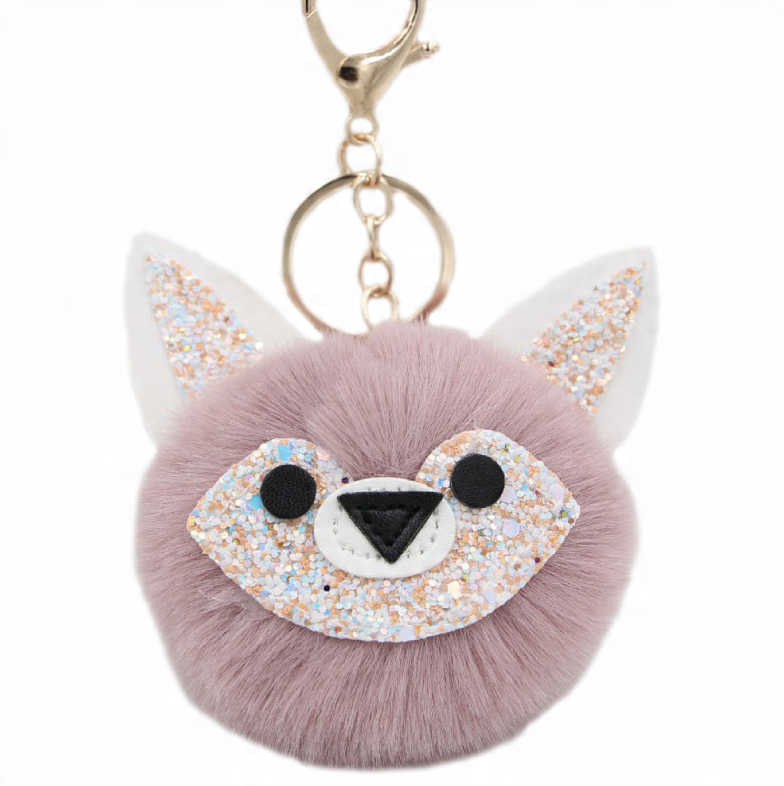 

Pompon Piesek Keychain Brelok Futerko