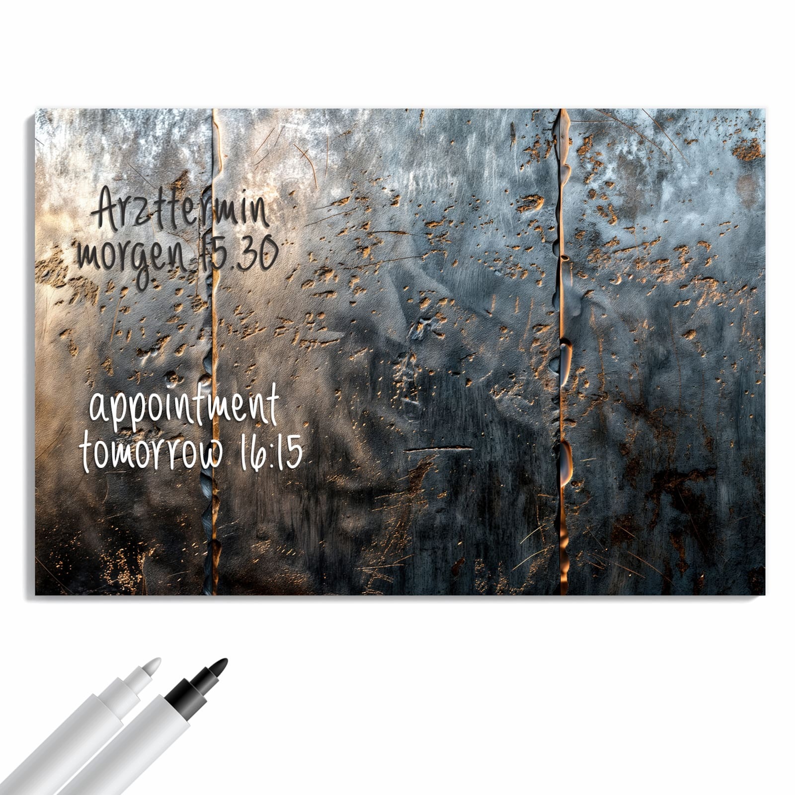 Magnetická tabule Textura kovu 60 × 40 cm