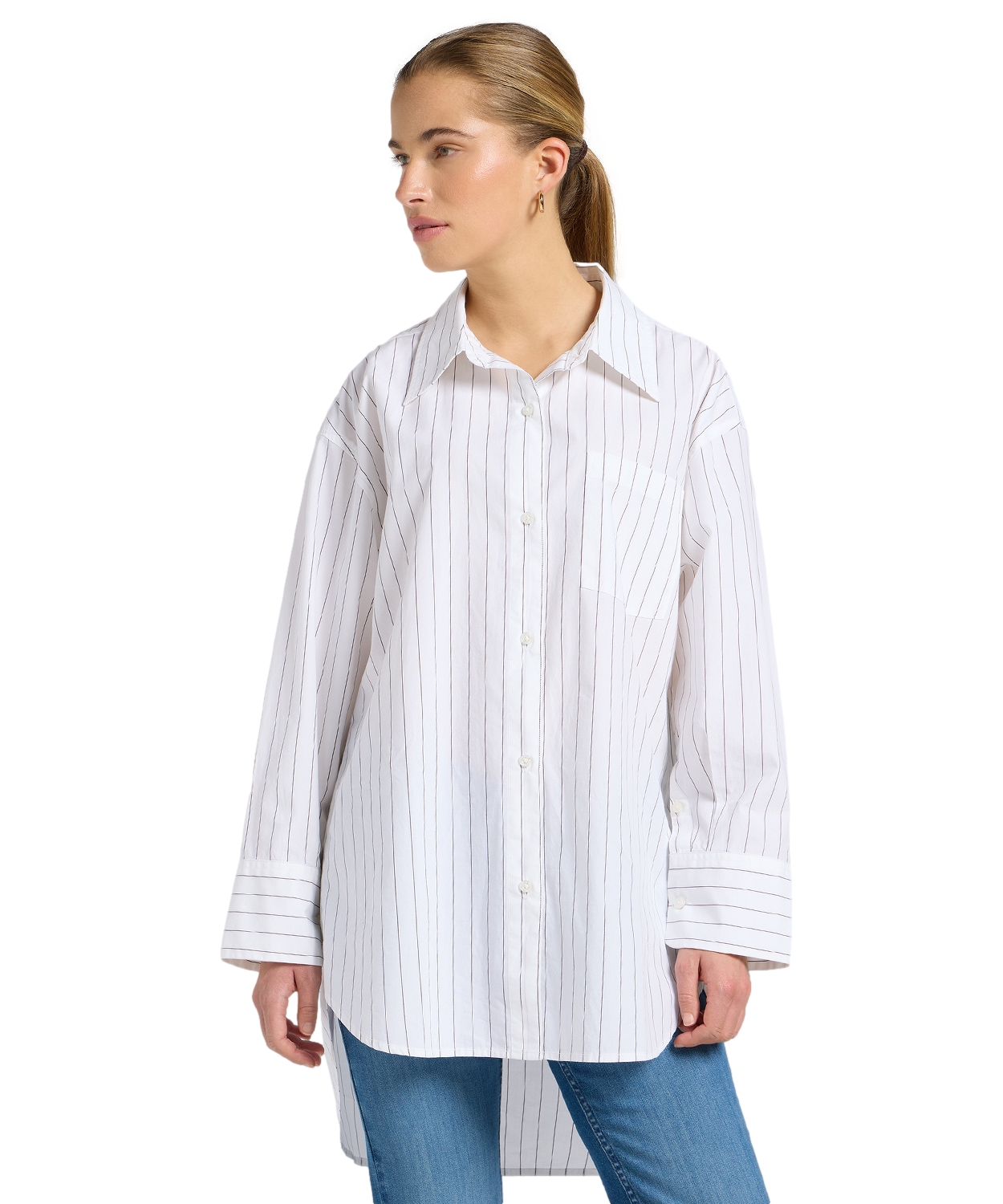Košile Lee Loose Shirt 112370824 Bistre Stripe Xs