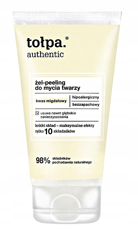 ŻEL PEELING DO MYCIA TWARZY Z KWASEM MIGDAŁOWYM HIPOALERGICZNY TOŁPA