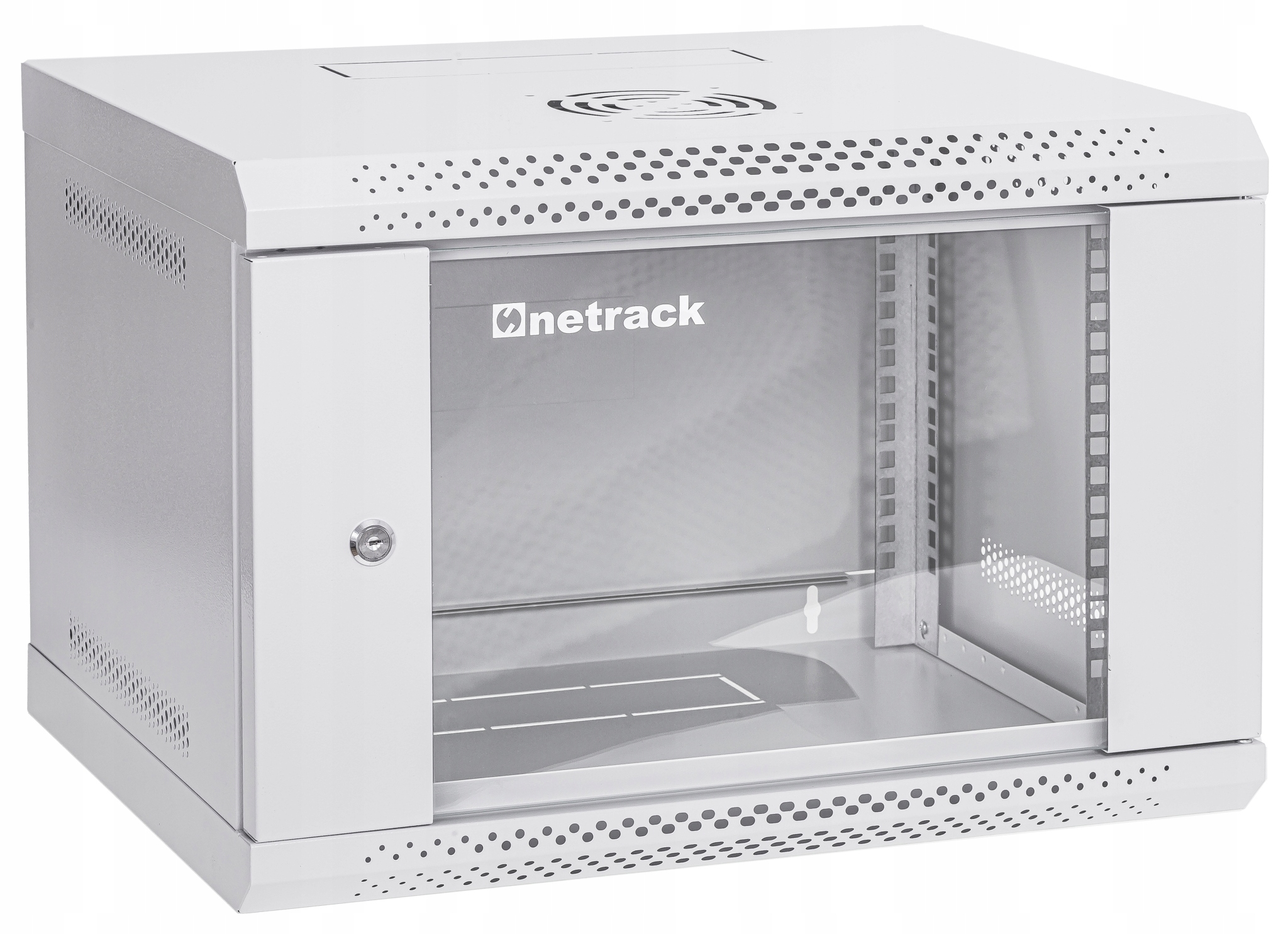 Szafa wisząca serwerowa RACK 19" 6U 400mm Netrack ECO-Line szara szafka