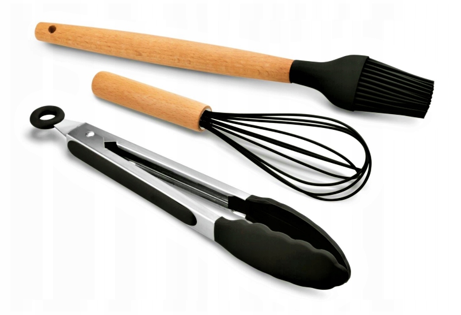 *ZESTAW SILIKONOWYCH PRZYBORÓW KUCHENNYCH + GRATIS Materiał silikon