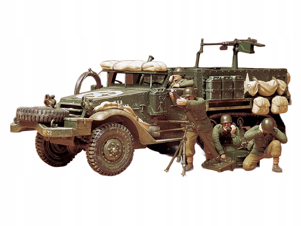 Samohybný hmoždíř M21 Mortar Motor Carriage model 35083 Tamiya