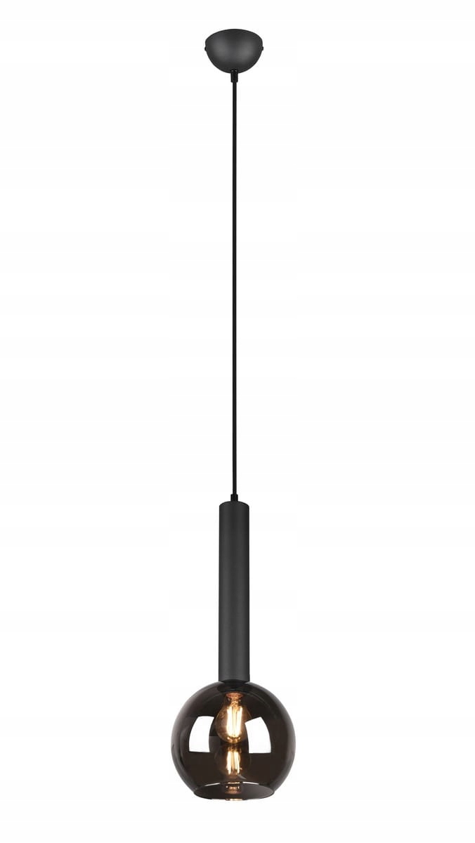 Závěsná lampa koule tmavé stínidlo černá Trio