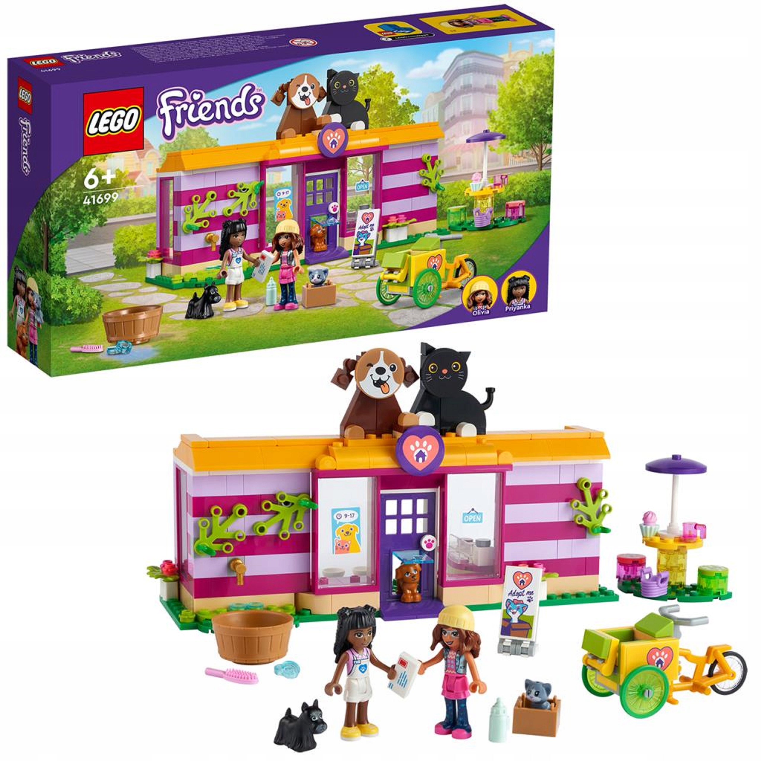 

Lego Friends Kawiarnia Schronisko Zwierzęta 41699