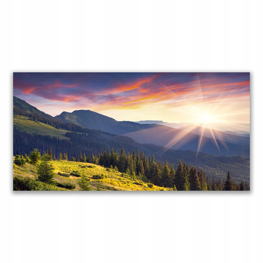 

Fotoobraz akryl 120x60 Góra Las Słońce Krajobraz