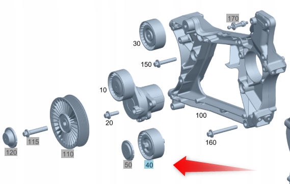Napínací Váleček Mercedes A6512000270