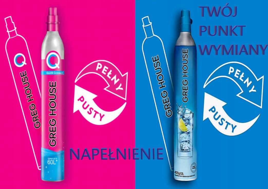 Soda 4x wymiana nabicie butli CO2 spożywczy