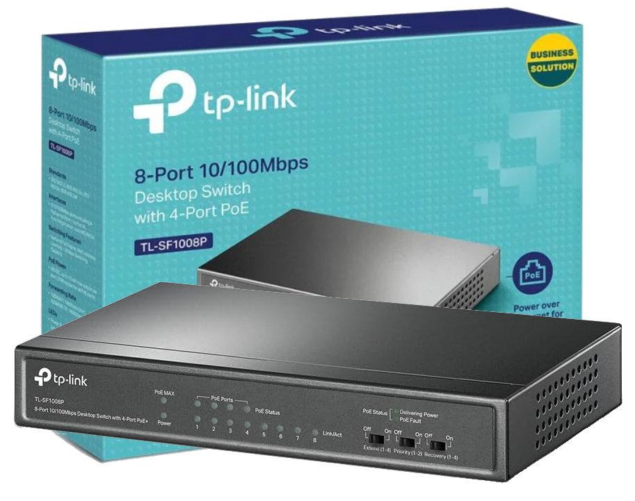 Přepínač Switch Tp-link TL-SF1008P 8X10/100 4XPOE Desktop Ver 8.0 Duplex