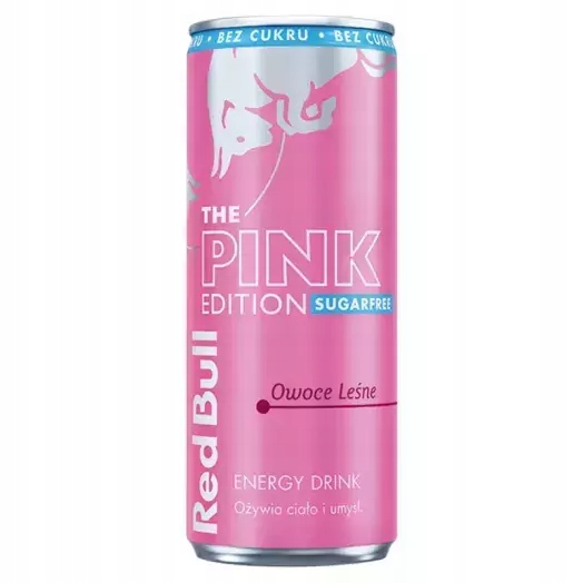 24 Sztuki Red Bull Puszka 250ML Pink Edition Sugar Free