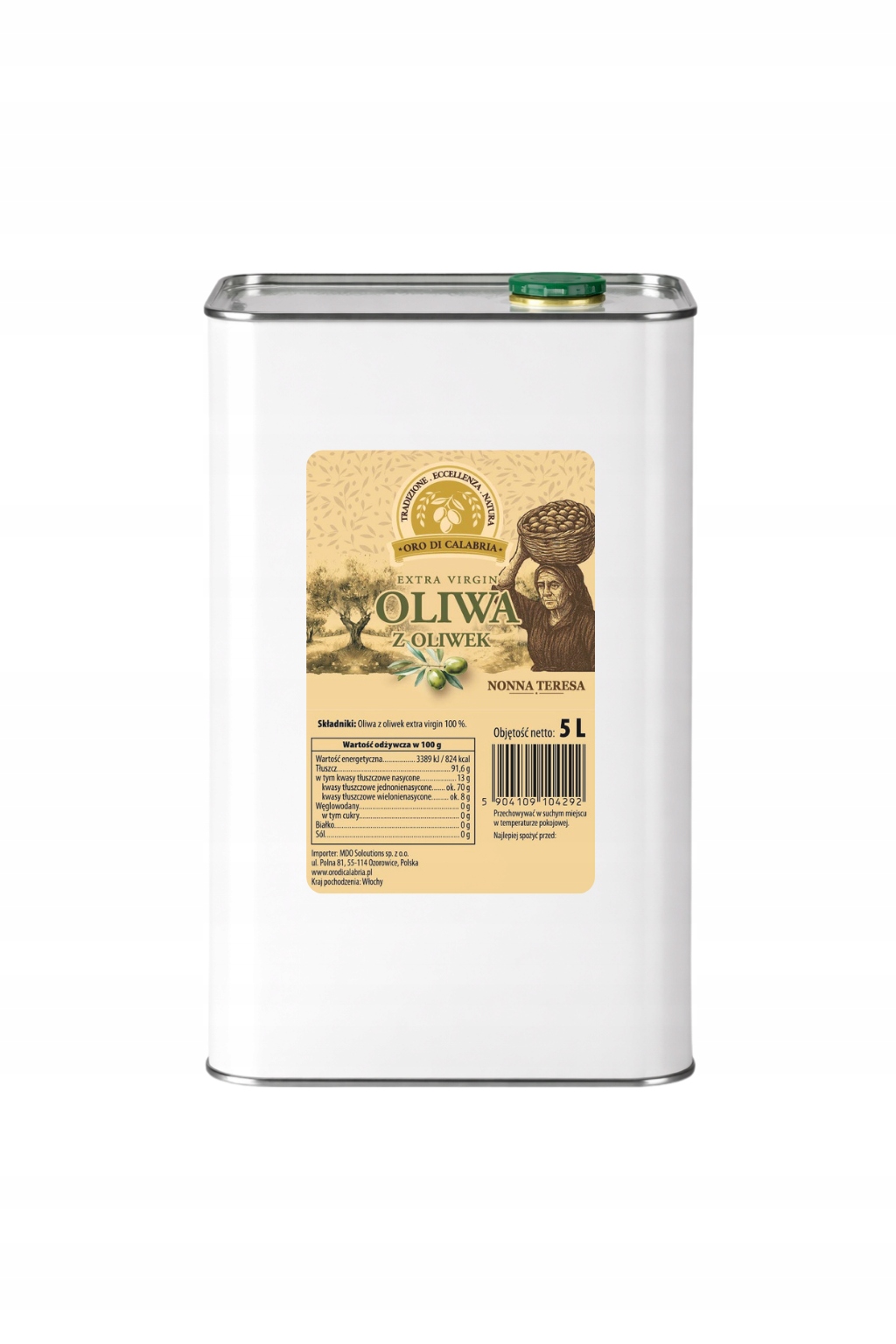 Levně Nonna Teresa extra panenský olivový olej 5 l Oro Di Calabria