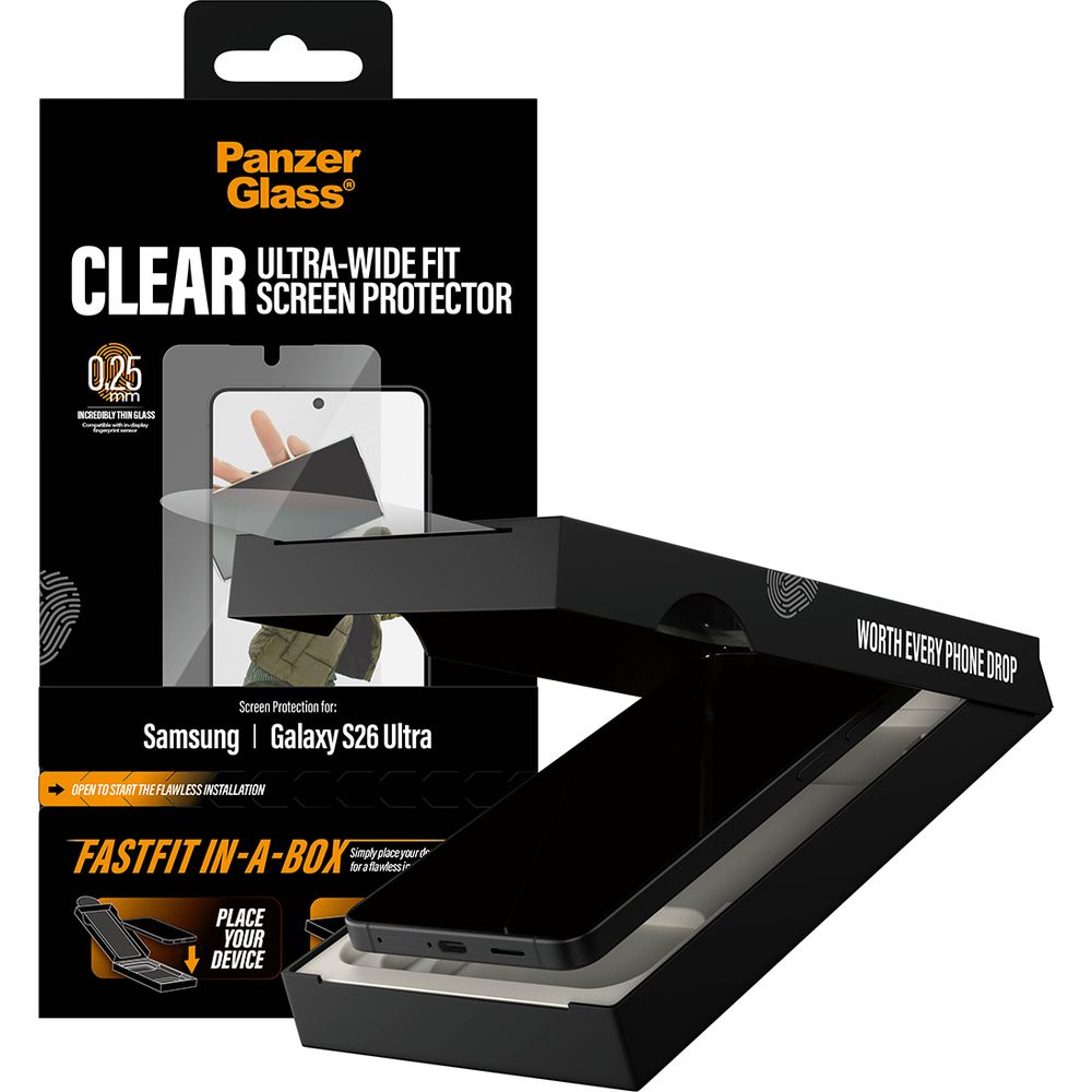Tvrzené sklo PanzerGlass pro Galaxy S26 Ultra ochranné sklo aplikátor