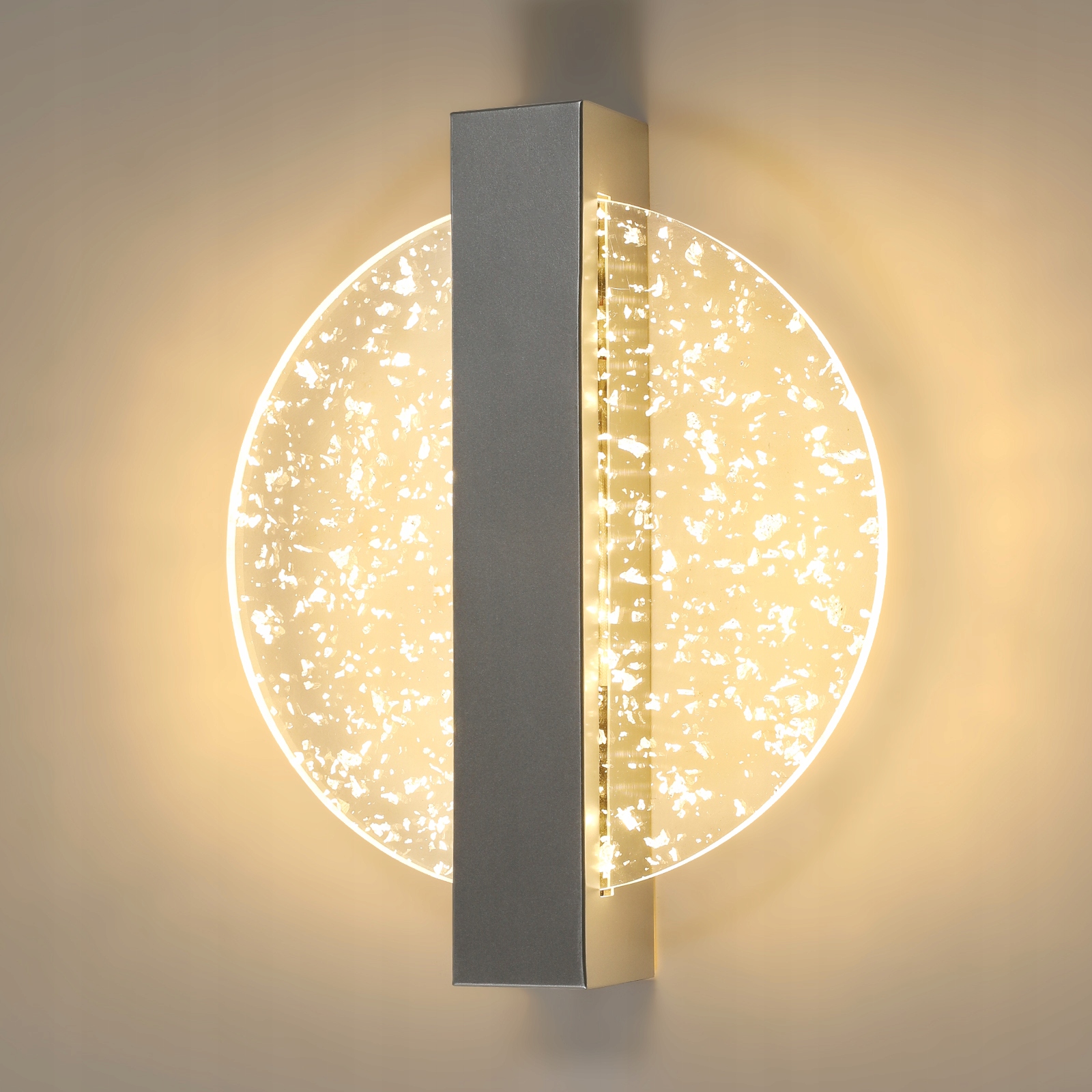 Lampa Led Kinkiet Scienna Srebro Okrągły Nowoczesna Do Salonu 3000K 12W