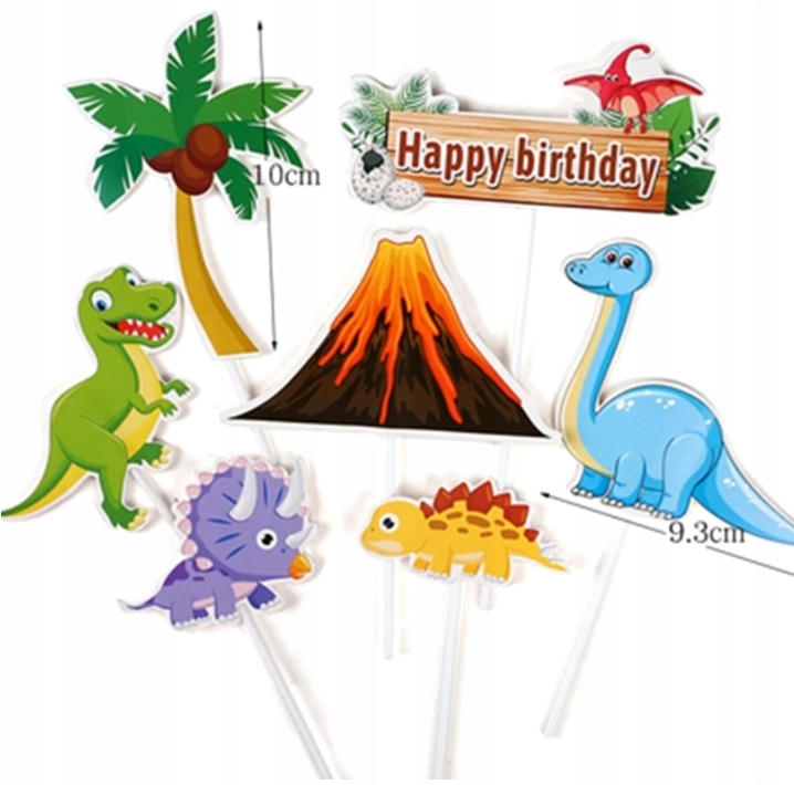 

Toppery Dinozaury Happy Birthday na tort G 7szt