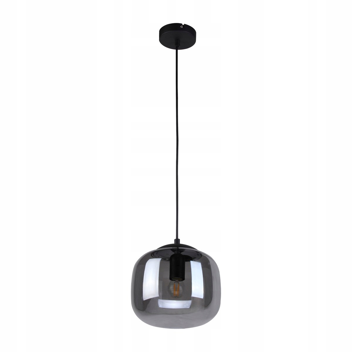 Závěsná lampa Calto Černá Regulace výšky 22 cm Průměr 120 cm