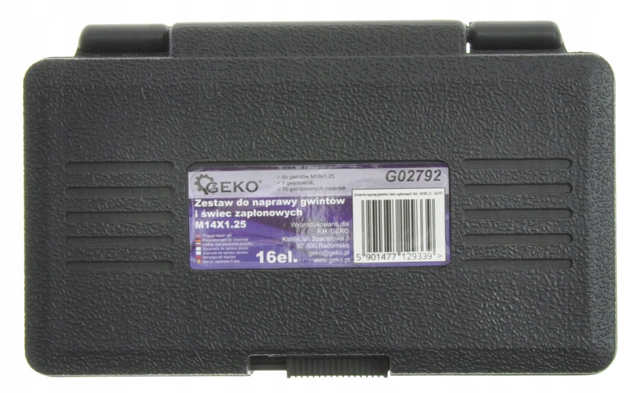 ZESTAW DO NAPRAWY GWINTÓW ŚWIEC ZAPŁONOWYCH M14 Marka Geko