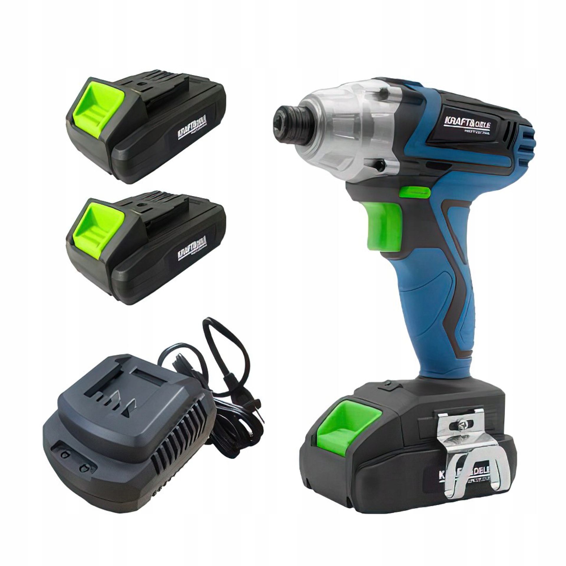 Rázový Uťahovák 380 Nm 2x batéria Nabíjačka Kufor 3Ah 21V Kraft&dele