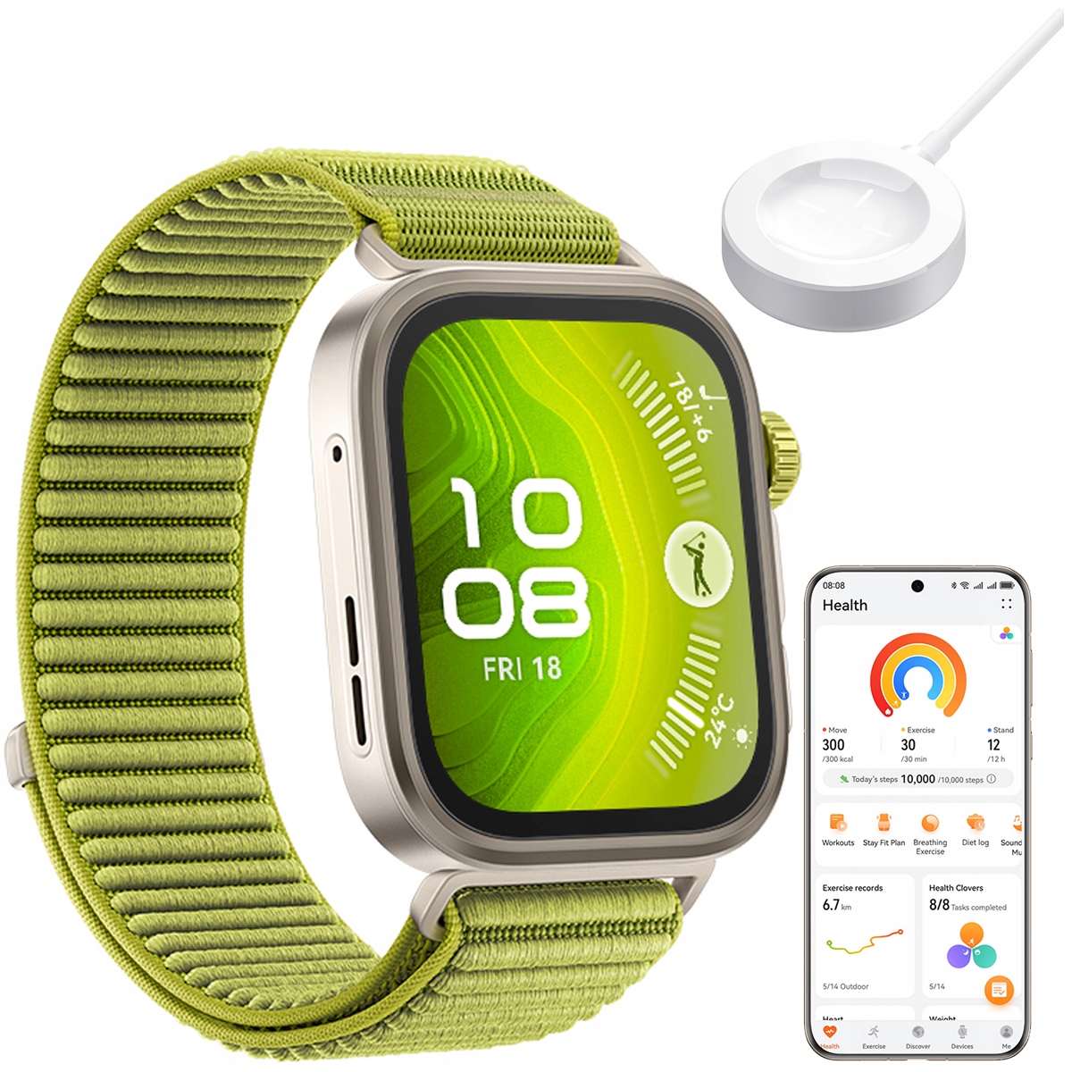 Huawei Watch Fit Pro okosóra, zöld