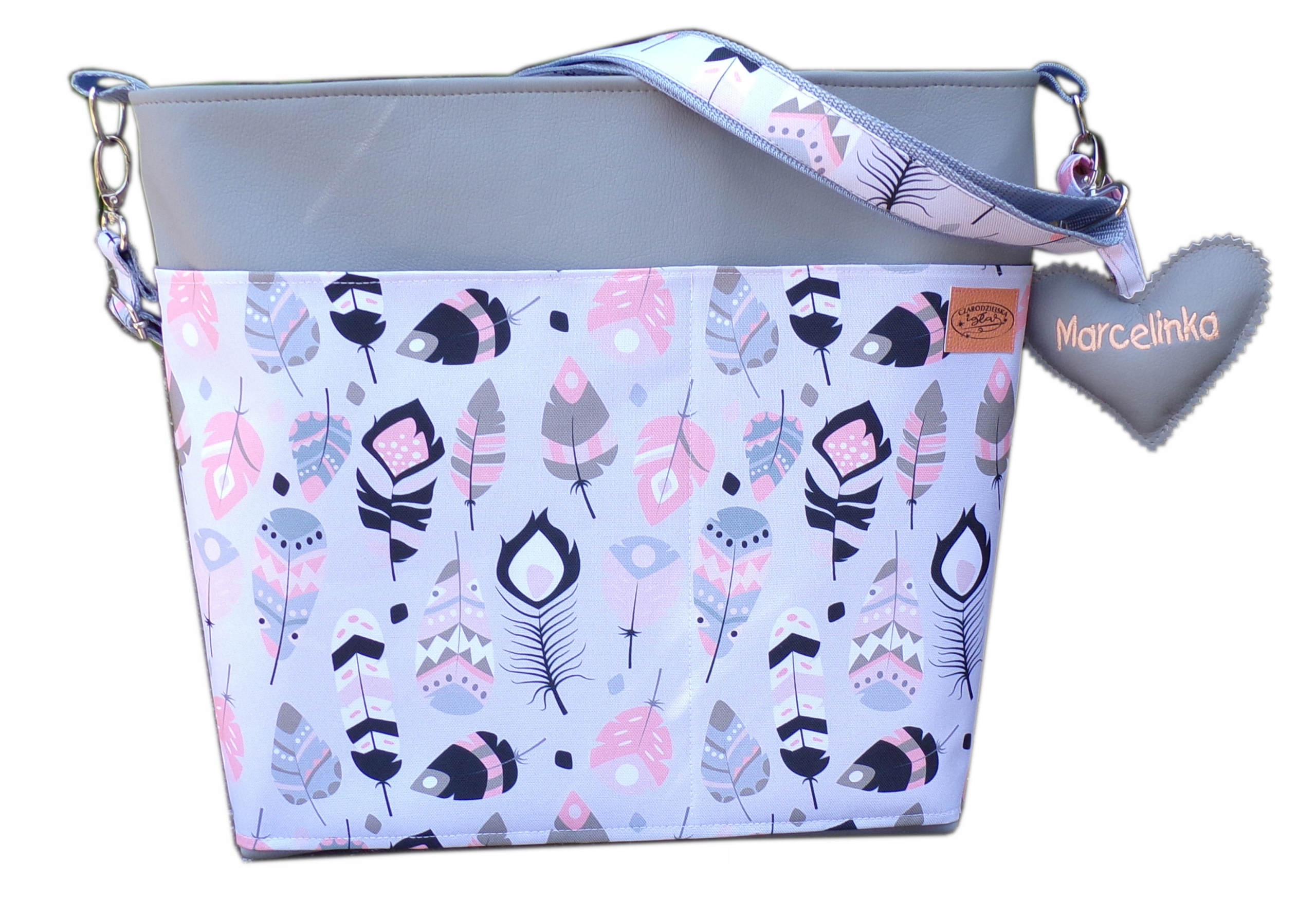 Torba do wózka organizer pojemna z zaczepami eko