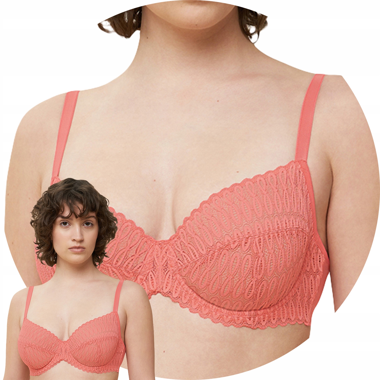 Triumph 10208015 Aura Spotlight W sugar coral 85C Podprsenka měkká