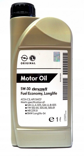 

Olej 5W30 Gm Opel DEXOS2 Synthetic 1L