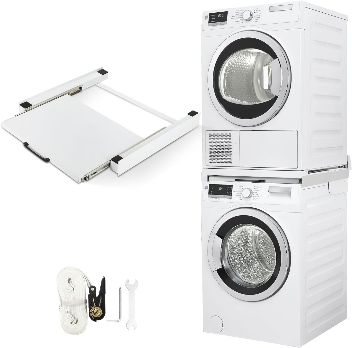 Łącznik Pralki Suszarką Uniwersalny Z Paskami I Wysuwaną Półką 6M Liny