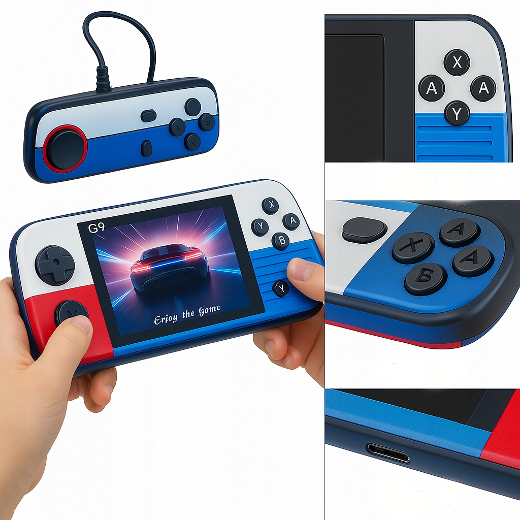 Gra Przenośna Konsola Dla Dzieci Gierka Elektroniczna Retro Gry 666 LCD 3'