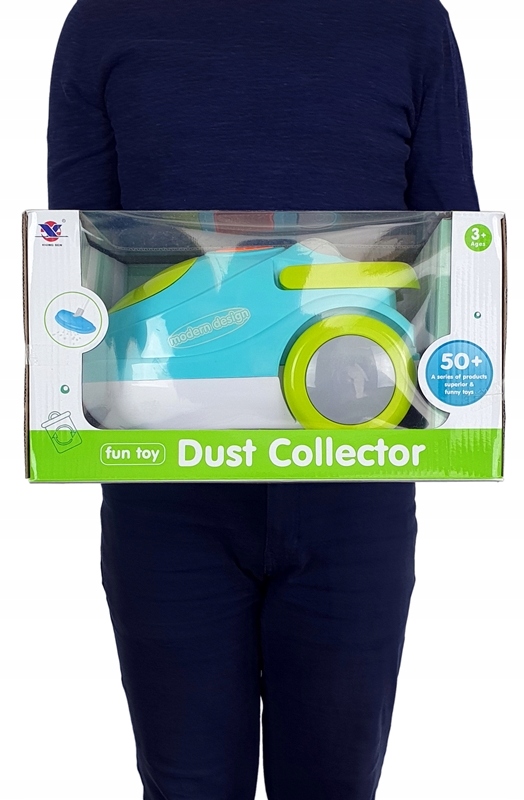 Odkurzacz Zabawkowy Elektroniczny na Baterie Światło Dźwięk Funkcja Ssania Głębokość produktu 22.5 cm