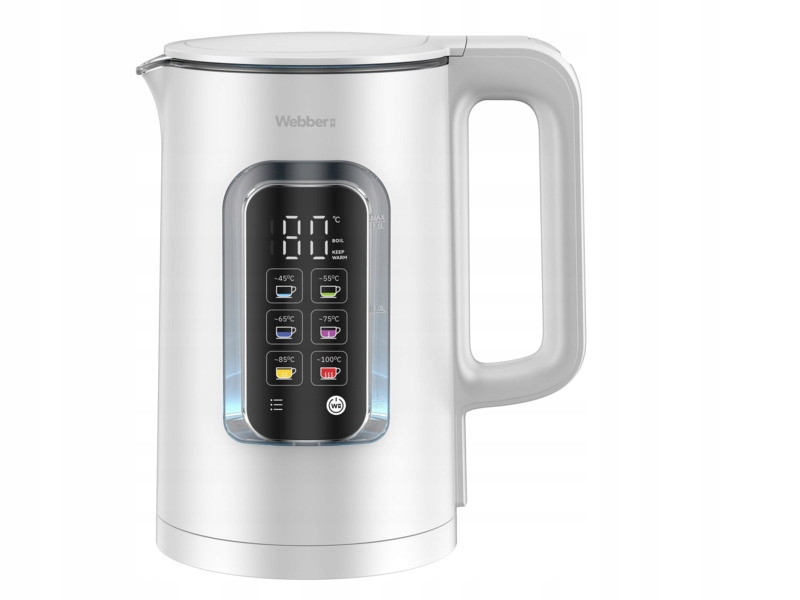 Czajnik elektryczny Webber Eliya WK-110 Biały z regulacją temperatury 1.5L