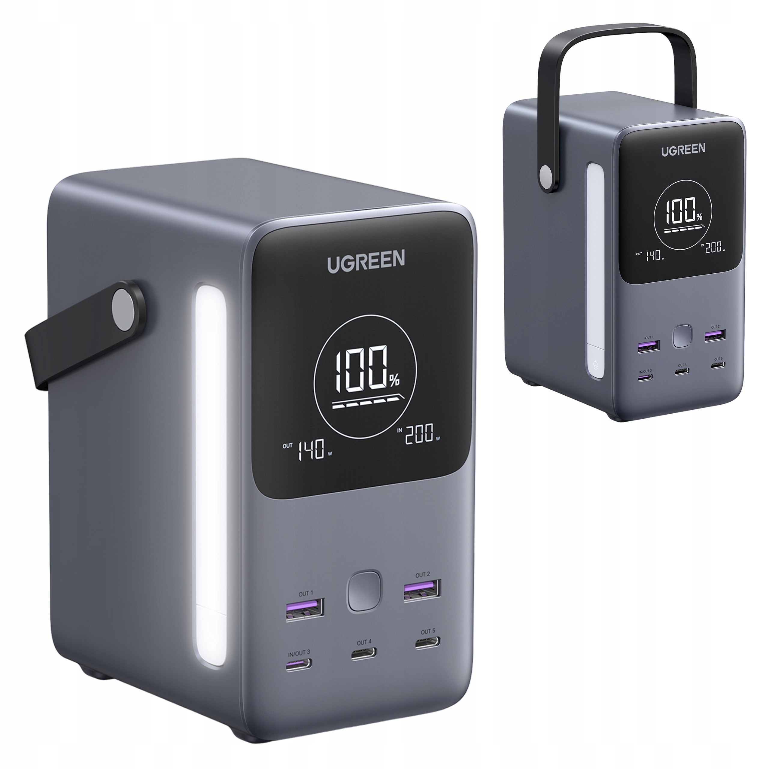 Ugreen Powerbank 48000mAh 2x Usb 4xUSB-C 300W Szybki Power Bank Do Telefonu