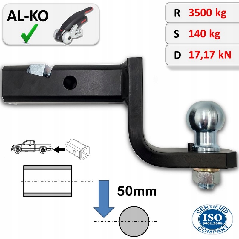 Hak Holowniczy USA 52x52mm Redukcja Luzów do Toyota RAV4 V 2018– Stan opakowania oryginalne