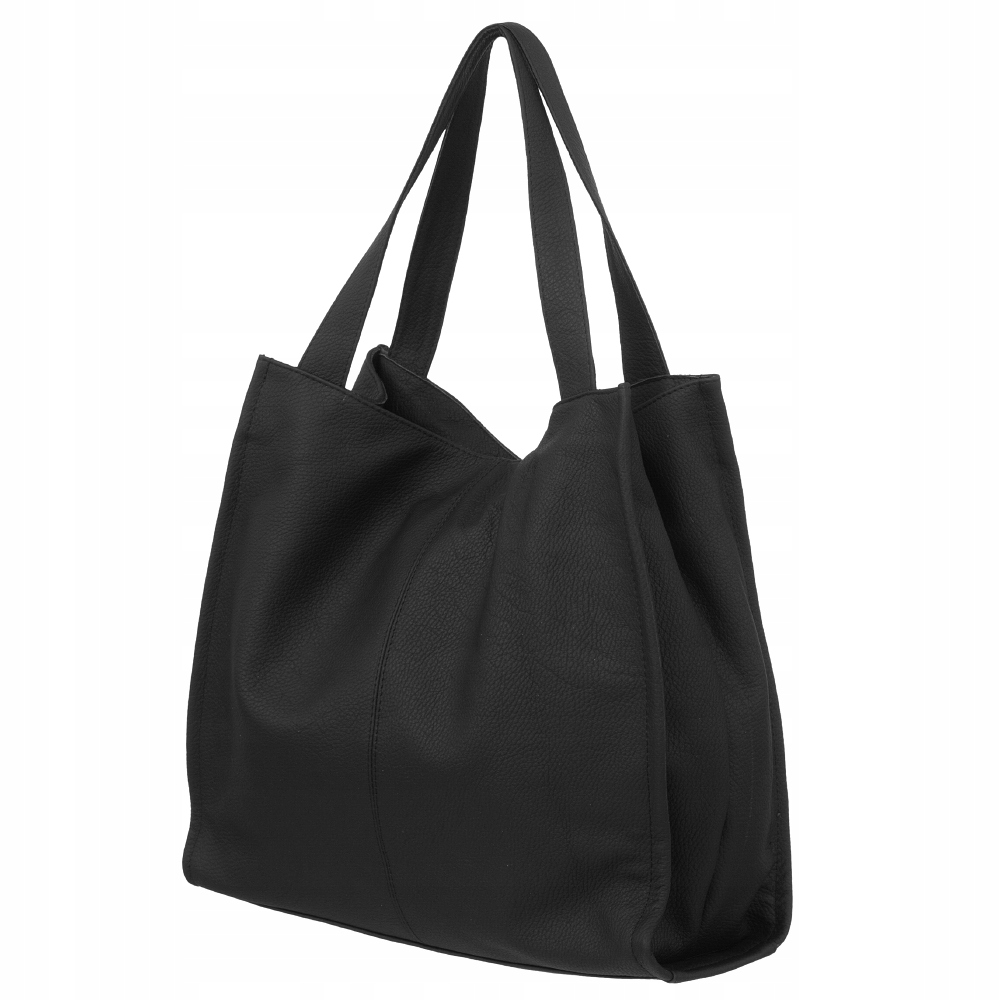 CZARNA SKÓRZANA TOREBKA SHOPPER A4 WŁOSKA MIĘKKA SKÓRA WOREK XL Vera Pelle Płeć kobieta