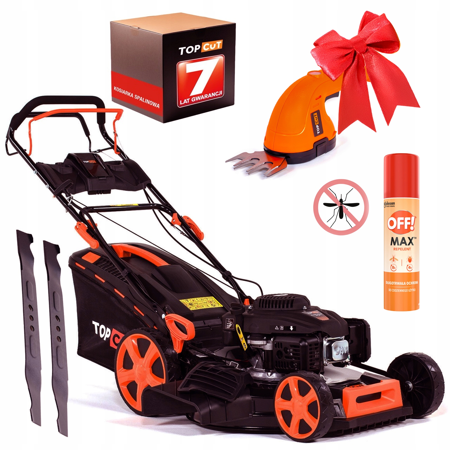 Kosiarka Spalinowa Z Napędem 196CM Rozrusznikiem 62L 56CM Nożyce Off