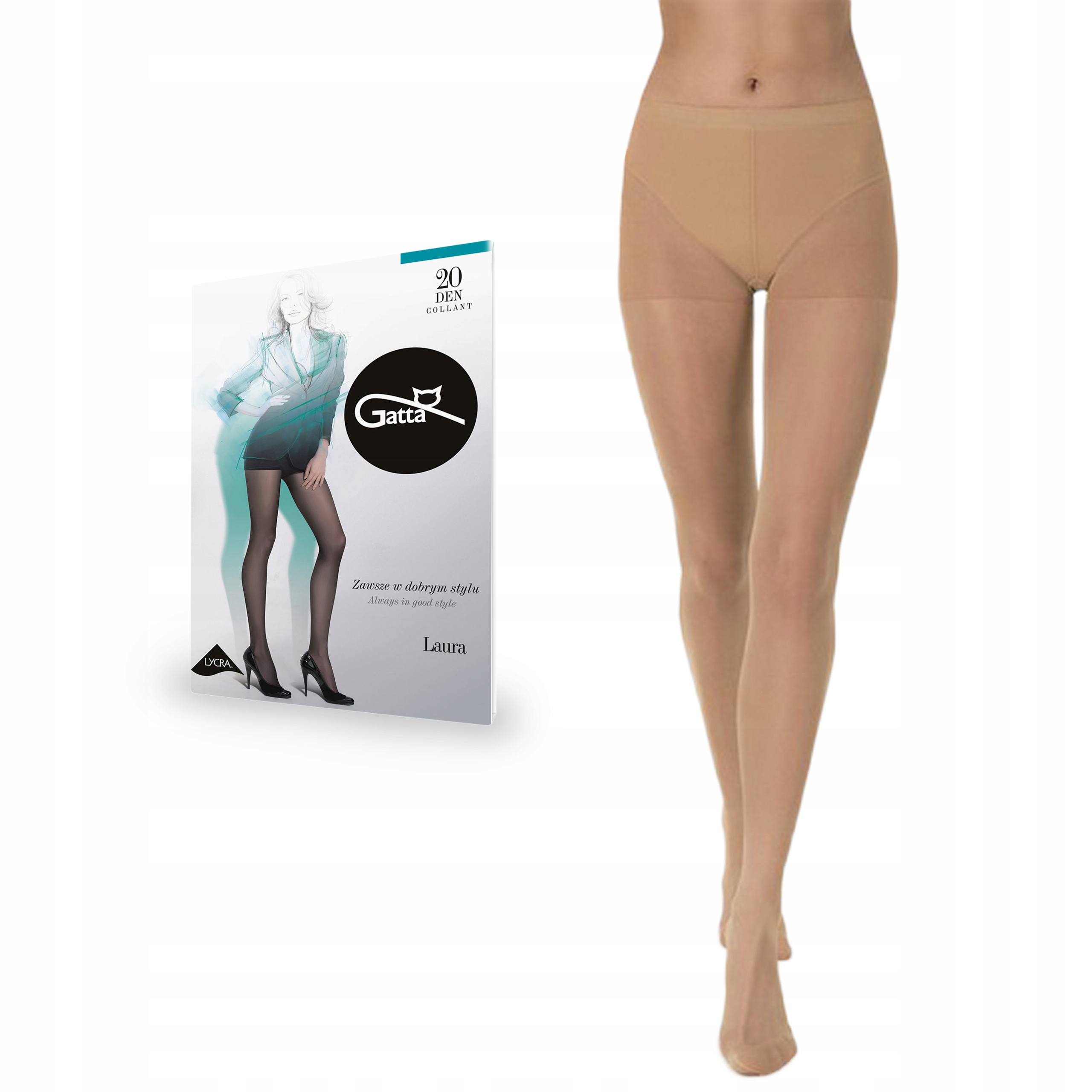 

Gatta rajstopy Laura 20 den lycra, Visone 3-M