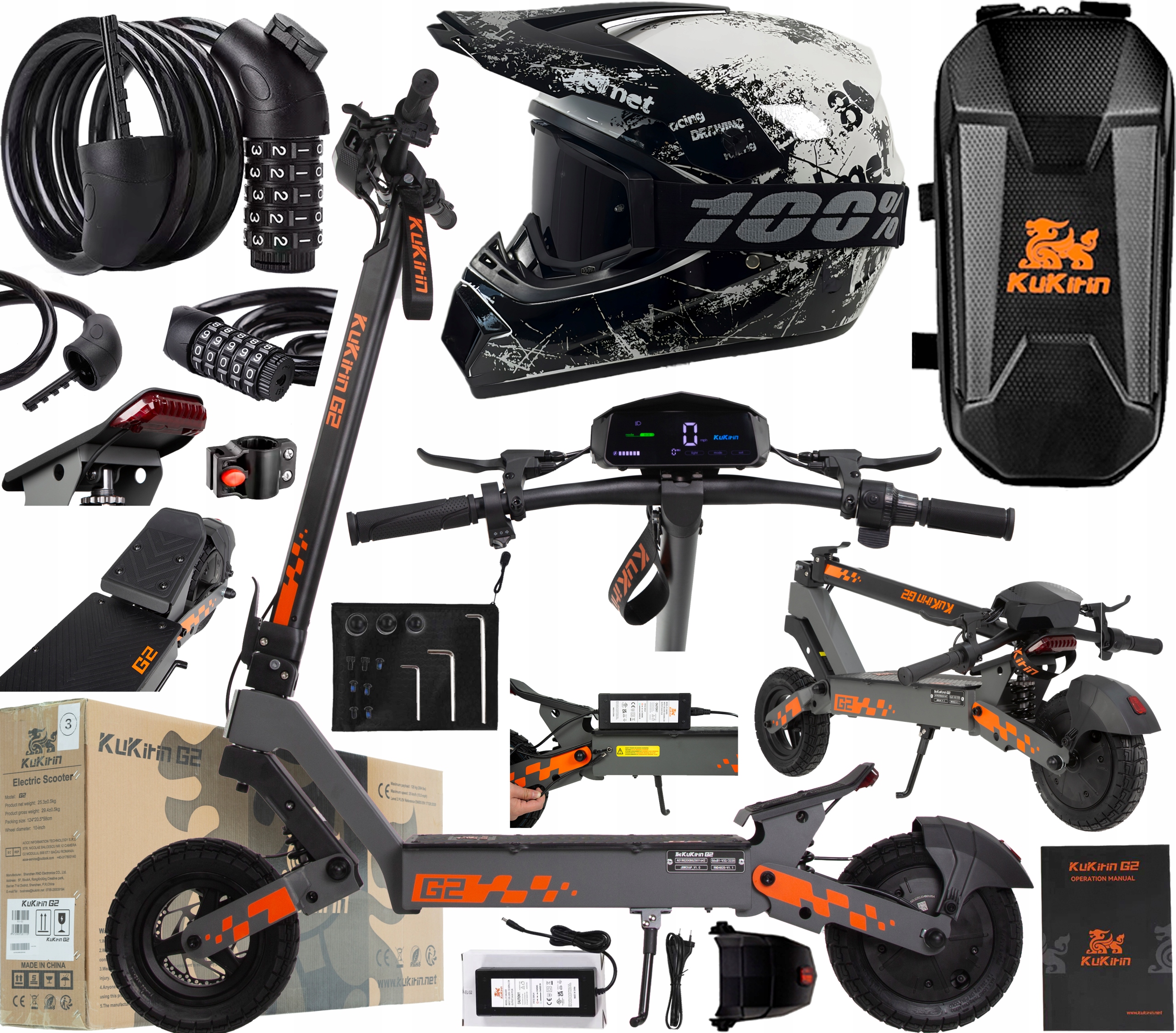 KuKirin G2 pojazdy elektryczne 800W 45KM/H 48V 15Ah 55KM Terenowy +Prezent