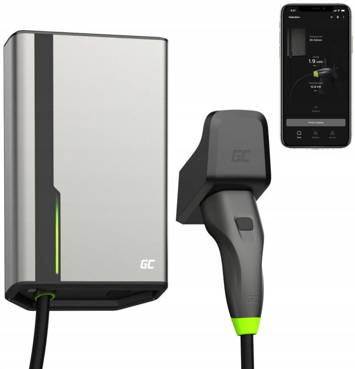 Nabíjačka Ev Wallbox Green Cell Habuden 22KW Typ 2 7,5M Gc App Bt Wi-fi