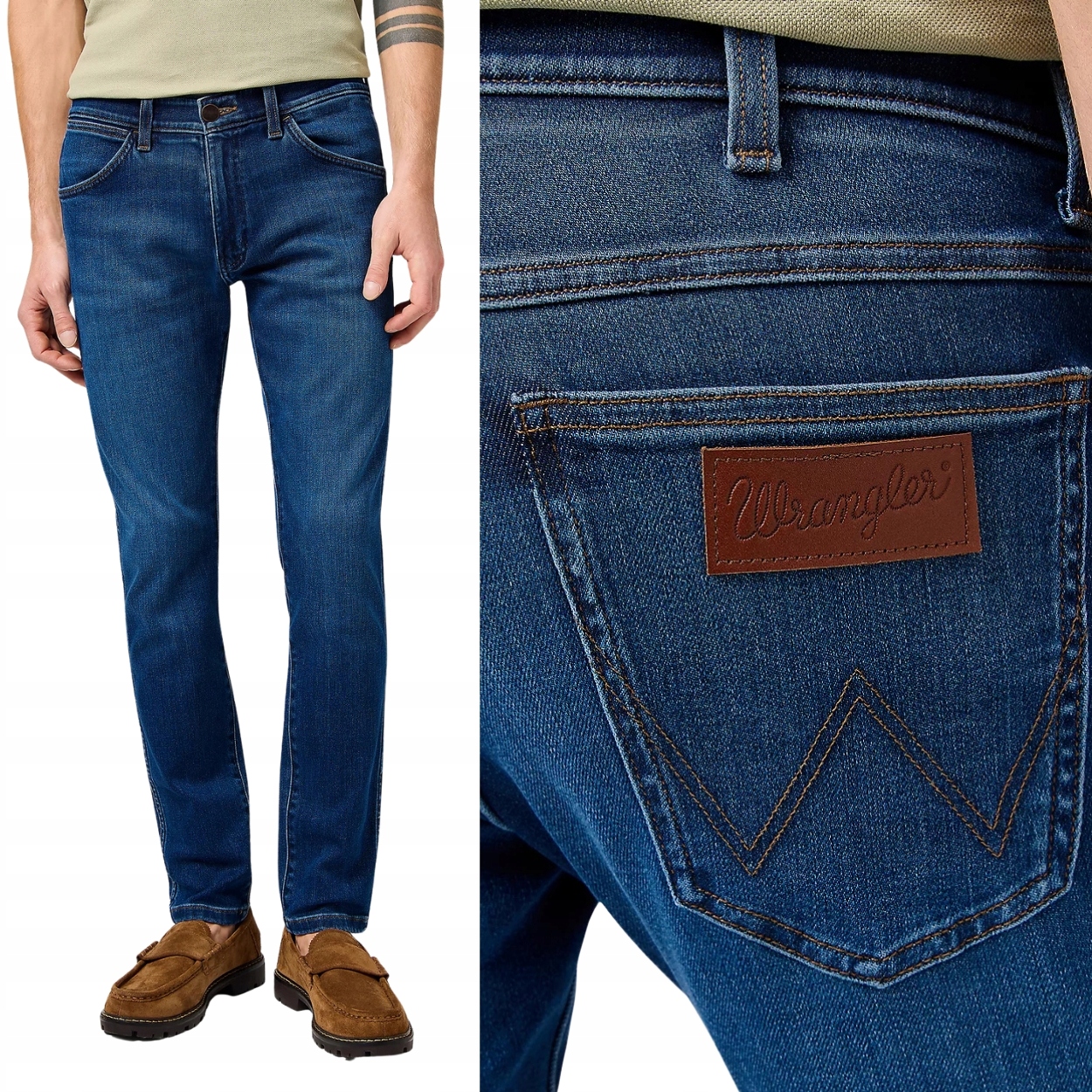 Wrangler Bryson Blue Jam Free To Stretch džínové kalhoty s trubičkami W31 L32